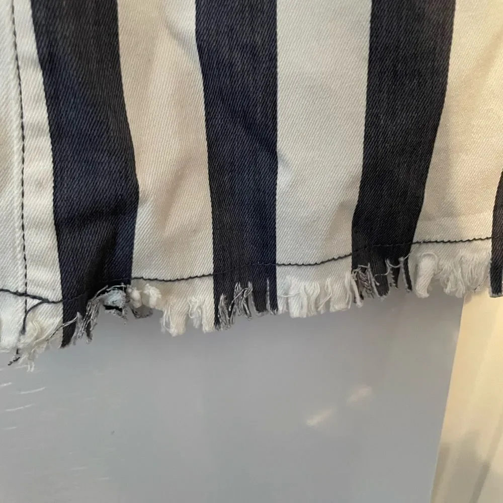 Wisteria Lane Bell Bottom Striped Jeans Size  Medium
